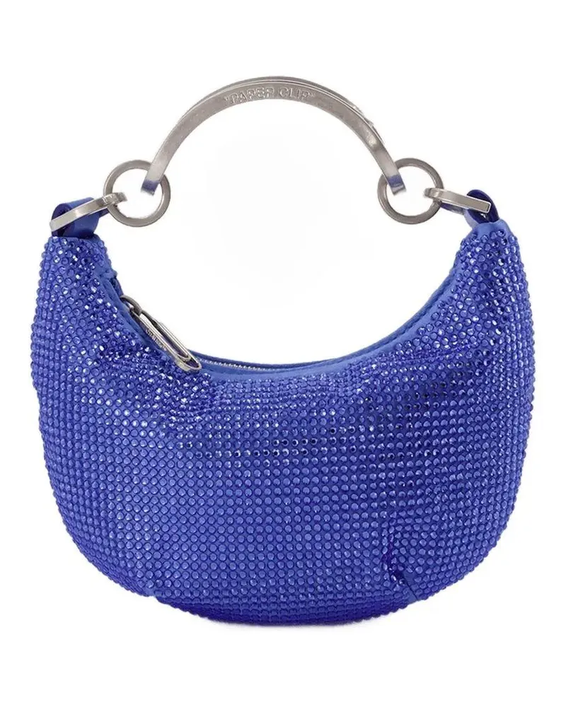 OFF-WHITE Crossbody Bags Mini Binder Clip Bag In Strass / Blue blau Blau