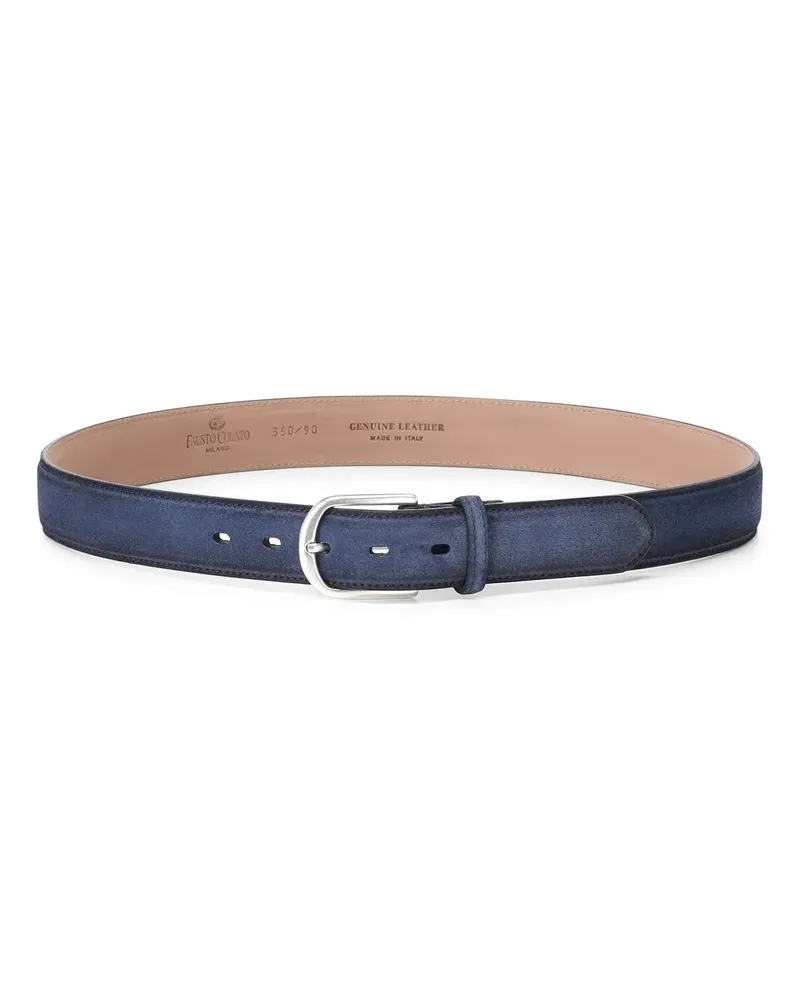 Fausto Colato Gürtel Gürtel Cintura aus Veloursleder blau Blau