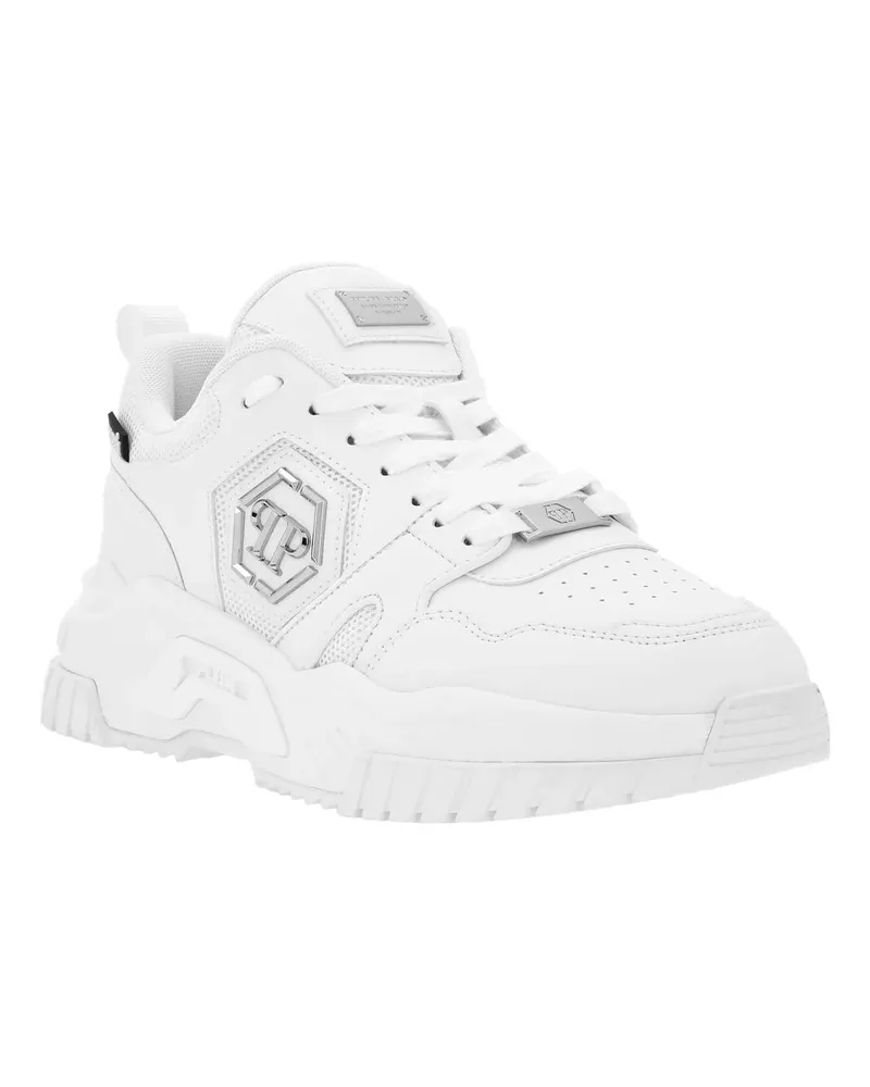 Philipp Plein Low-Top Sneaker Lo-Top Turnschuhe Hexagon weiß Weiß
