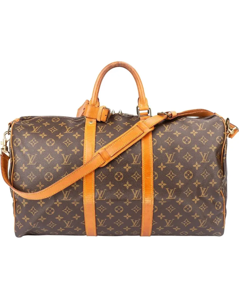Louis Vuitton Crossbody Bags  Canvas Monogram Keepall 50 Bandoulie braun Braun