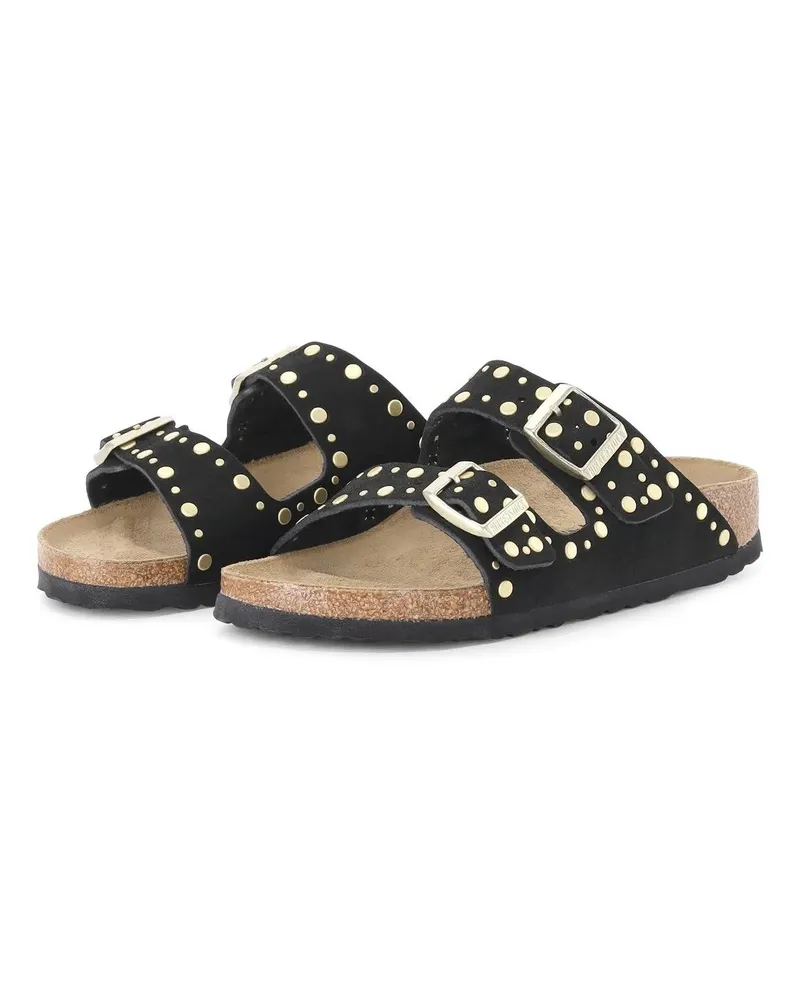 Birkenstock Low-Top Sneaker Sandalen Arizona mit Nieten schwarz Schwarz