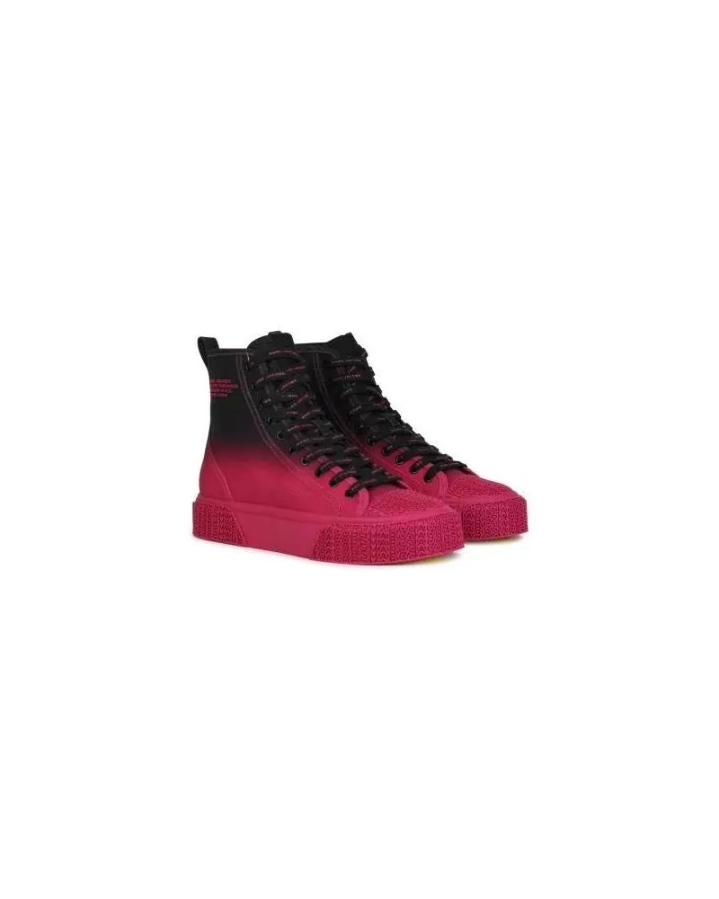 Marc Jacobs Sneakers 'Hight Top' Black And Fuchsia Tela Sneakers Rosa