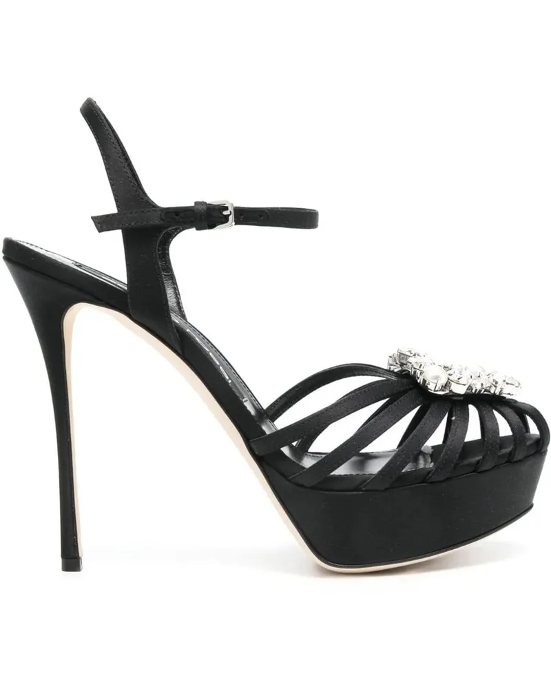 Sergio Rossi Sandalen Sandals Black schwarz Schwarz