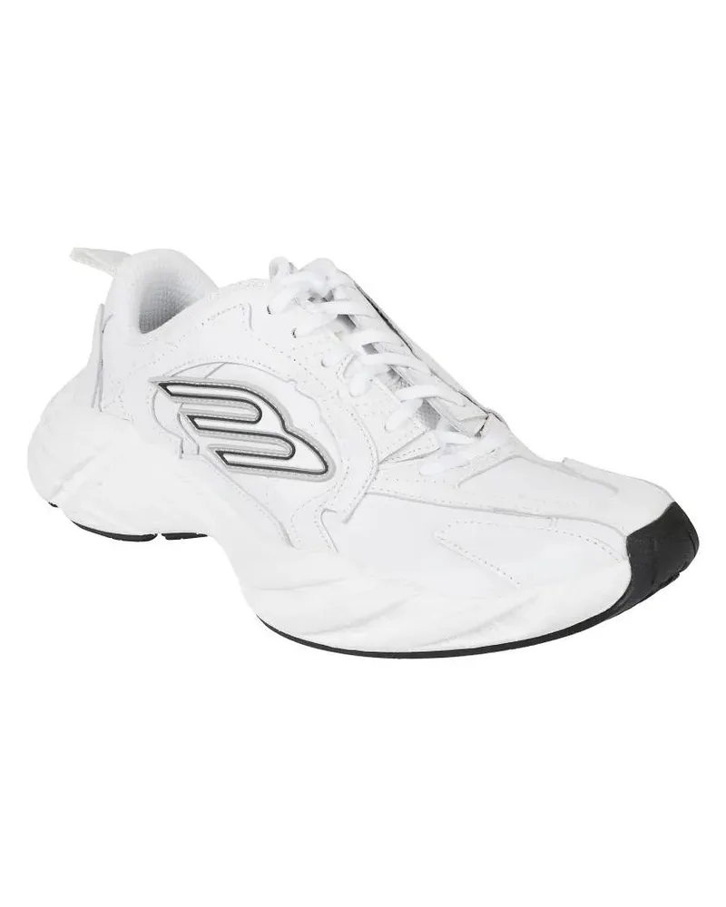 Balenciaga Low-Top Sneaker Sporty White Sneakers With Prominent Logo weiß Weiß