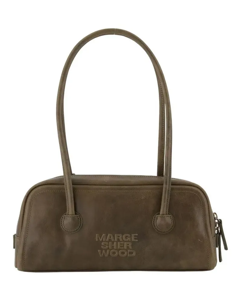 Marge Sherwood Hobo Bags Soft Baguette Shoulder Bag - Leather - Grey grau Grau
