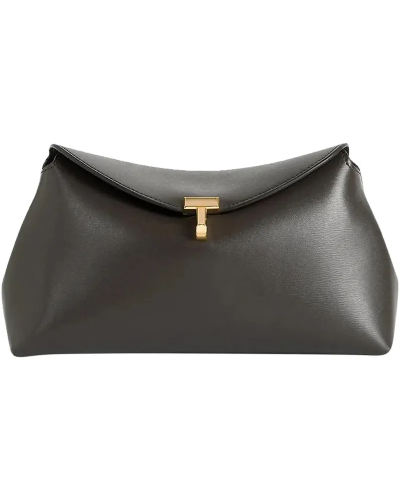 Totême Crossbody Bags  T-Lock leather clutch Bag braun Braun