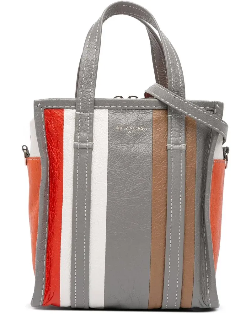 Balenciaga Hobo Bags XS Lambskin Bazar Shopper Satchel grau Grau