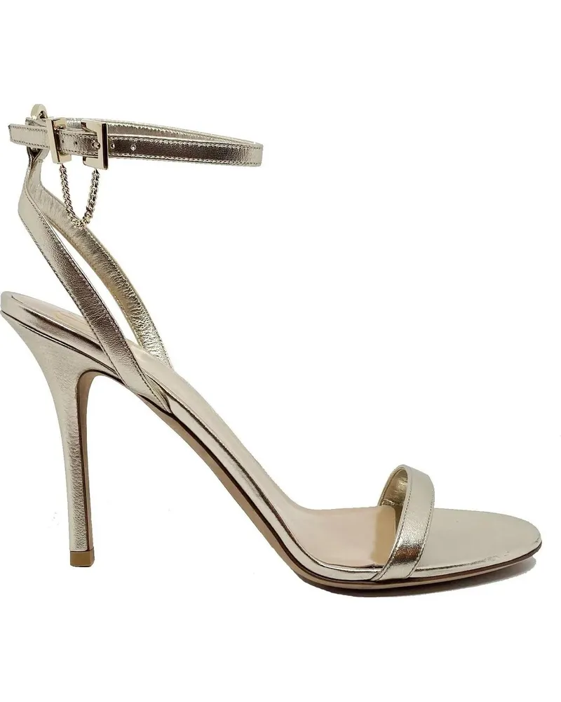 Valentino Garavani Sandalen Valentino Leather Heel Sandals goldfarben 