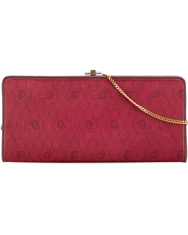 Dior Hobo Bags Honeycomb Canvas Clutch With Chain rot Rot