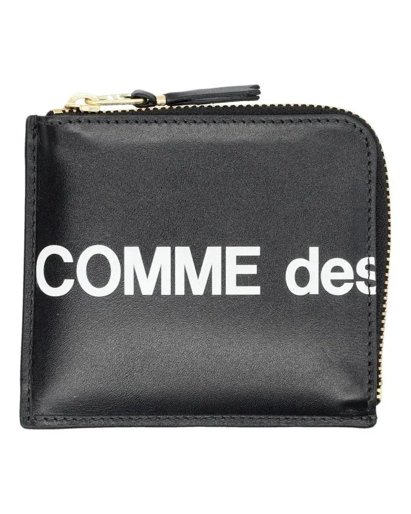 Comme des Garçons Portemonnaies Huge Logo Small Zip Wallet grau Grau