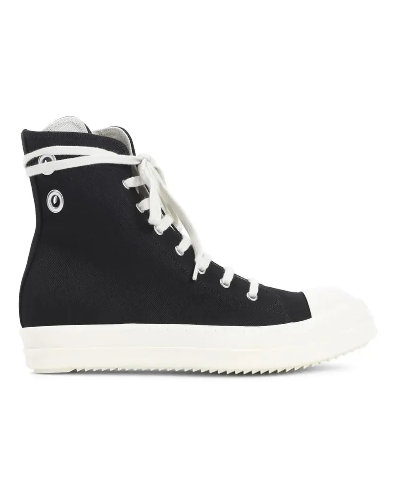 DRKSHDW by Rick Owens Low-Top Sneaker High-Top Canvas Sneakers With Side Zipper schwarz Schwarz