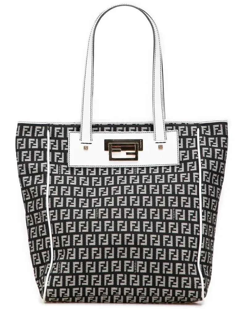 Fendi Shopper Zucchino Canvas Tote schwarz Schwarz