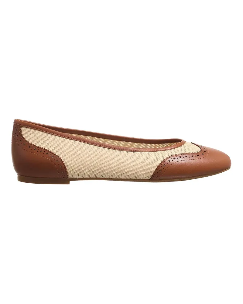 Ralph Lauren Ballerinas Jayna Wingtp Flats Ballet beige Beige