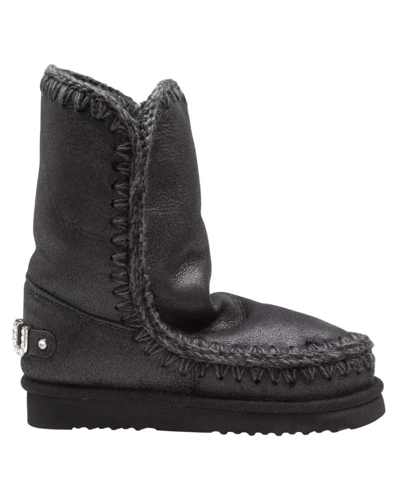 Mou Stiefel Black/Grey Eskimo 24 Leather Boot schwarz Schwarz