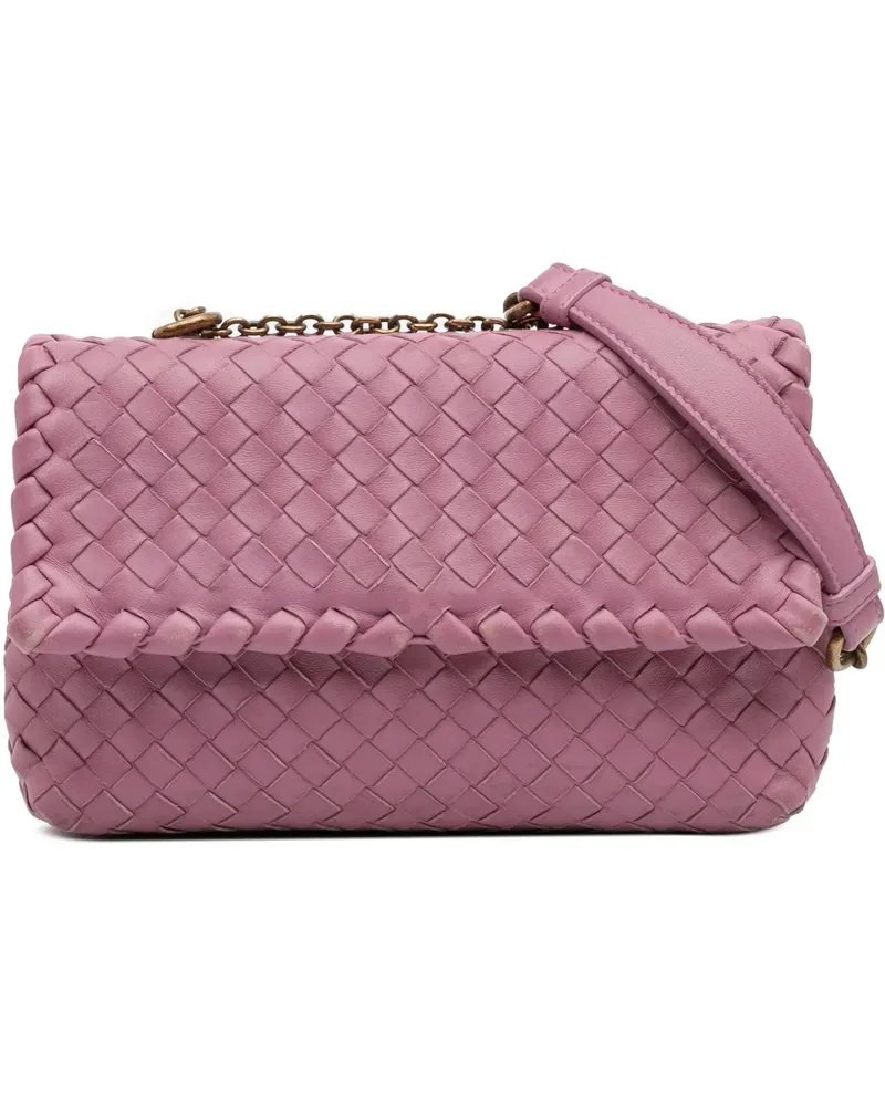 Bottega Veneta Hobo Bags Baby Nappa Intrecciato Olimpia Crossbody rosa Gold