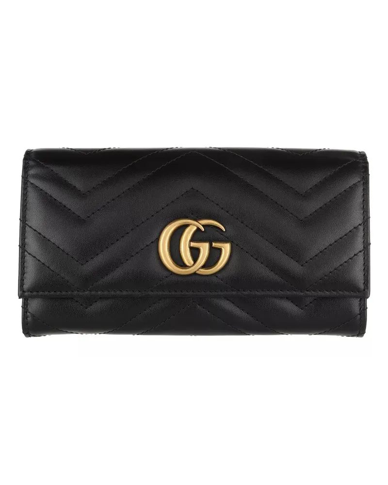 Gucci Portemonnaie Marmont Continental schwarz Schwarz