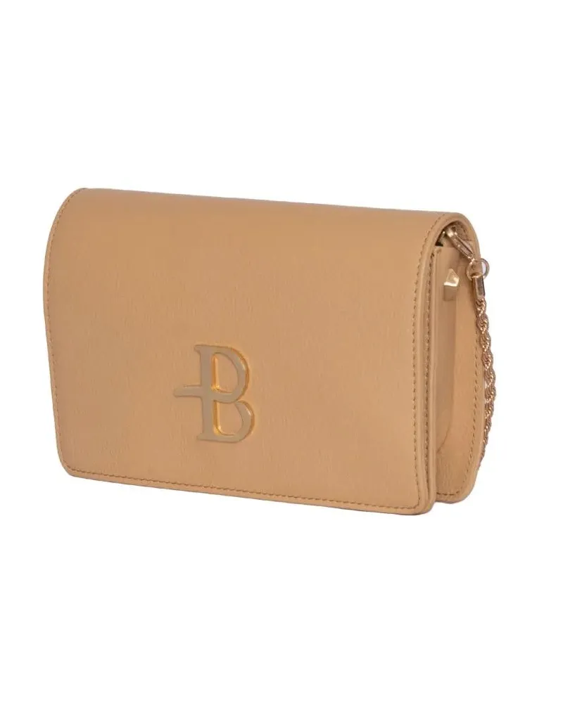 Ballantyne Hobo Bags Compact Calf Leather Flap Bag With Chain Strap beige Beige