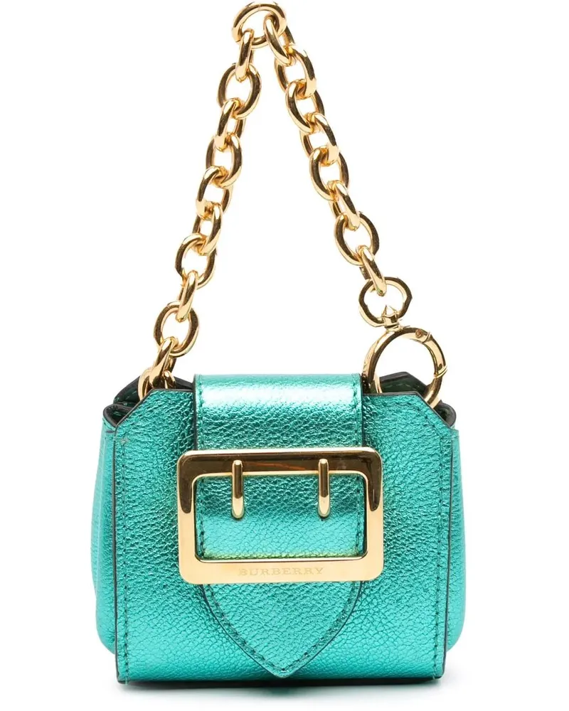 Burberry Crossbody Bags Mini Metallic Calfskin Buckle Charm Handbag grün Grün