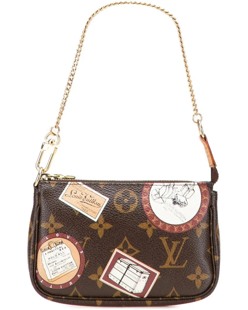 Louis Vuitton Crossbody Bags Monogram Patch Mini Pochette Accessoires braun Braun