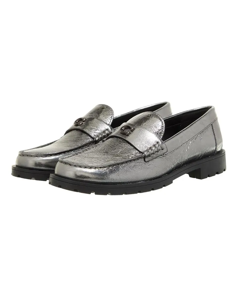 Coach Loafer Jocelyn Crinkle Metallic Loafer silberfarben 