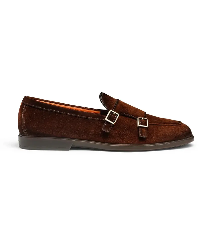 Santoni Men's doublebuckle loafer weiß Weiß