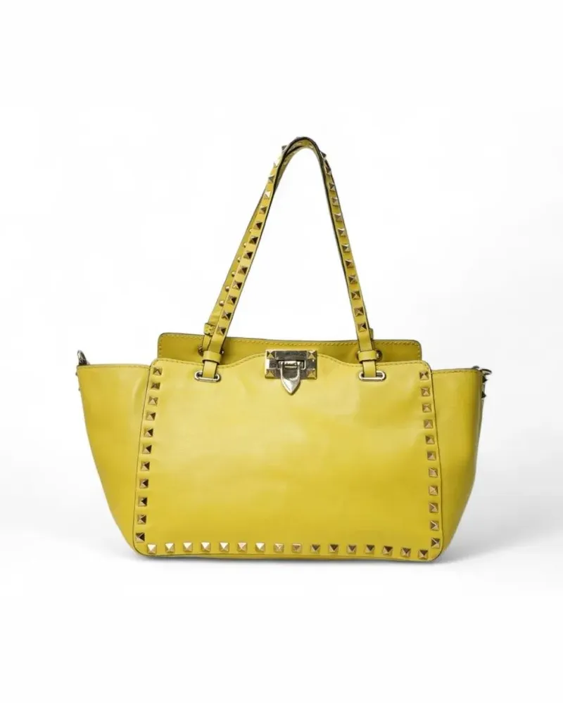 Valentino Garavani Shopper & Totes Small Rockstud Shopper In Yellow goldfarben Gold