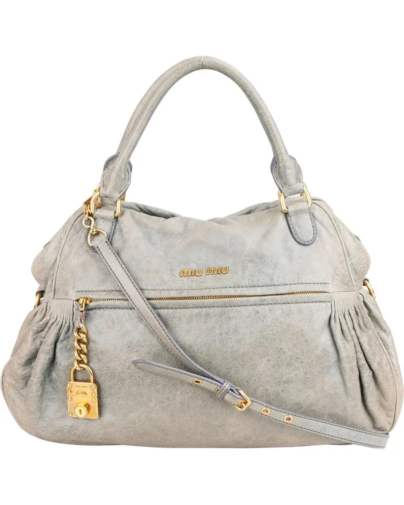 Miu Miu Crossbody Bags  Classic Leather Padlock Handbag blau Blau