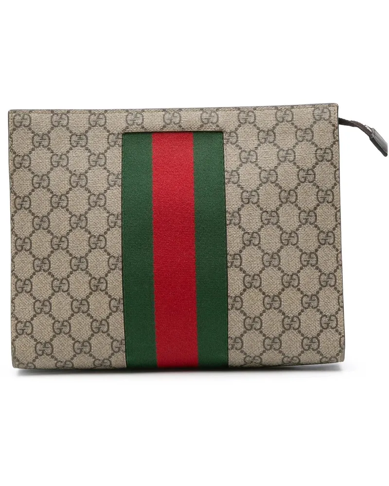 Gucci Clutches GG Supreme Web Clutch braun Braun