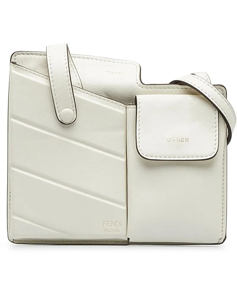 Fendi Hobo Bags 2018-2022 Bustine Mini Century weiß Weiß