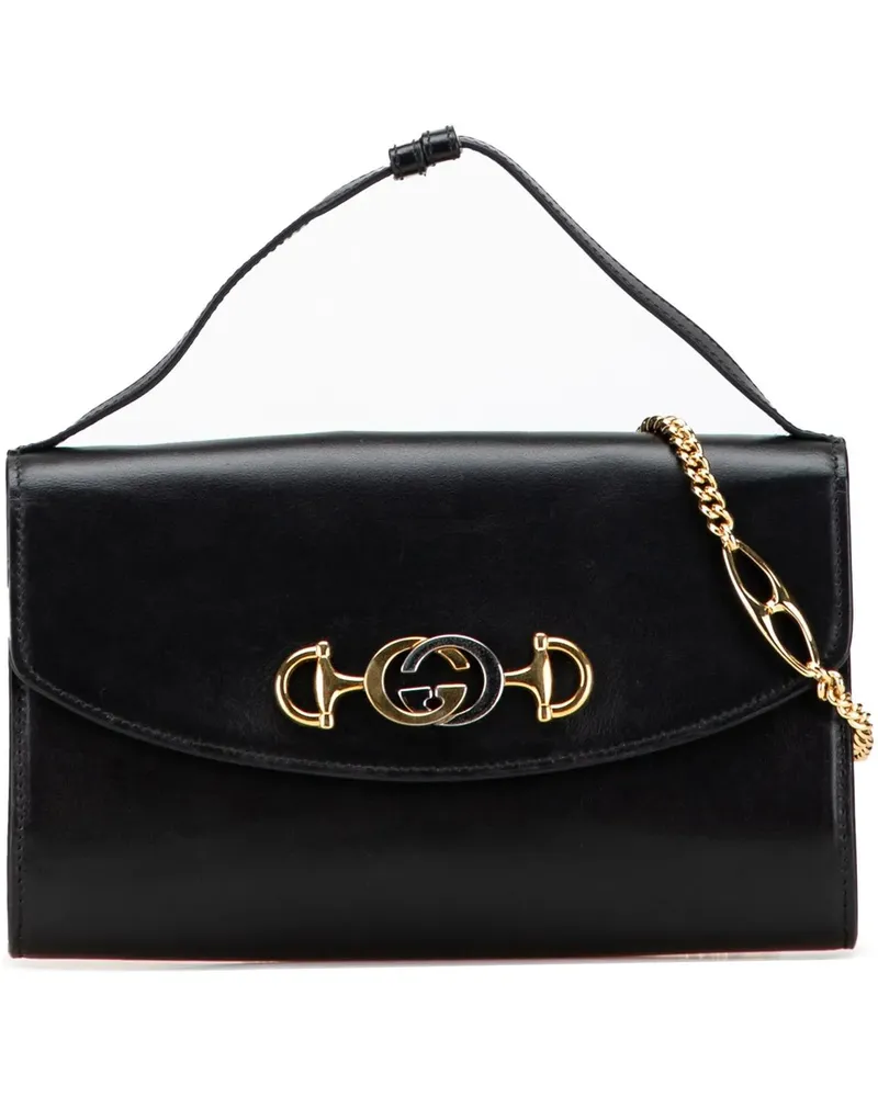 Gucci Hobo Bags Small Leather Zumi Satchel schwarz Schwarz