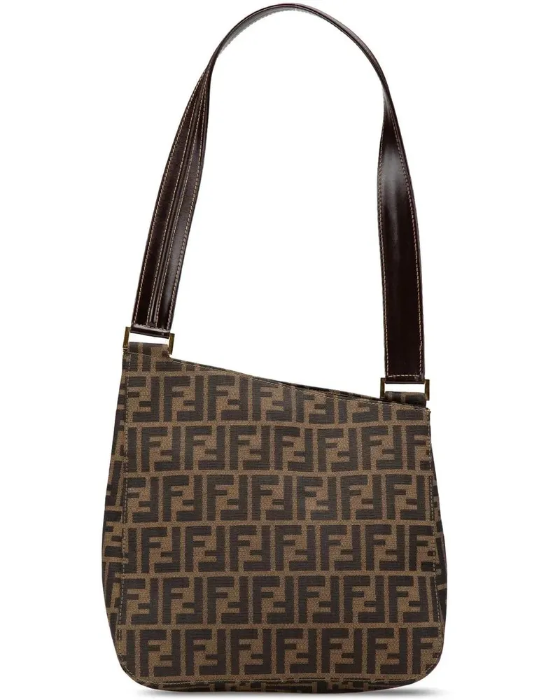 Fendi Hobo Bags 20th Zucca Canvas Shoulder Bag braun Braun