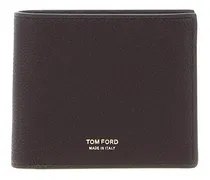 Portemonnaies Hammered Calfskin Leather Bifold Wallet braun