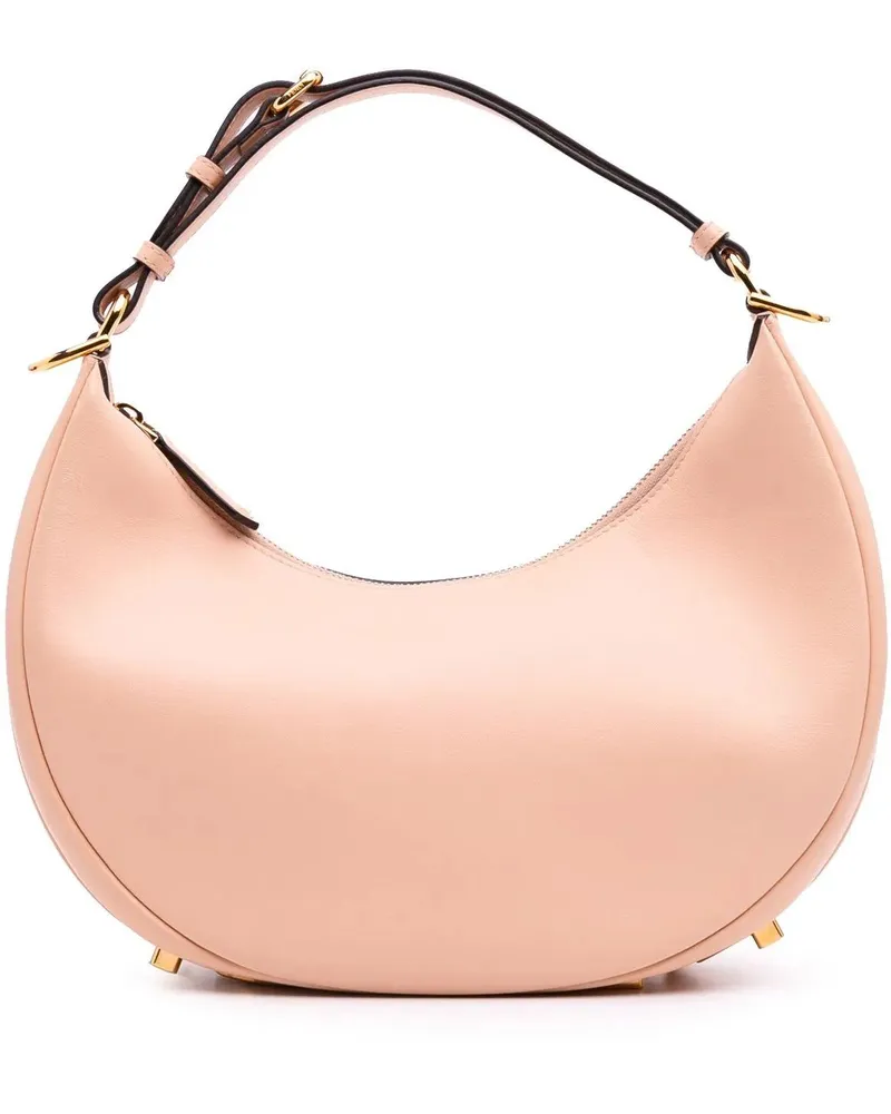 Fendi Hobo Bags 2010-2024 Small Leather graphy Hobo rosa Gold