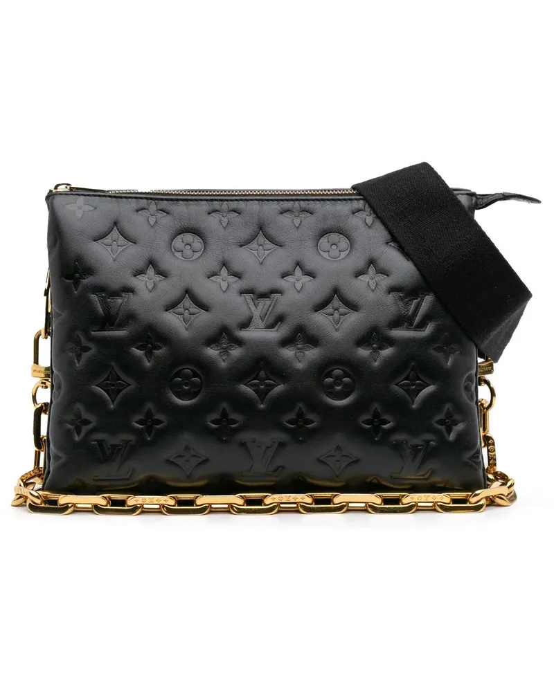 Louis Vuitton Hobo Bags Monogram Embossed Puffy Lambskin Coussin PM schwarz Schwarz