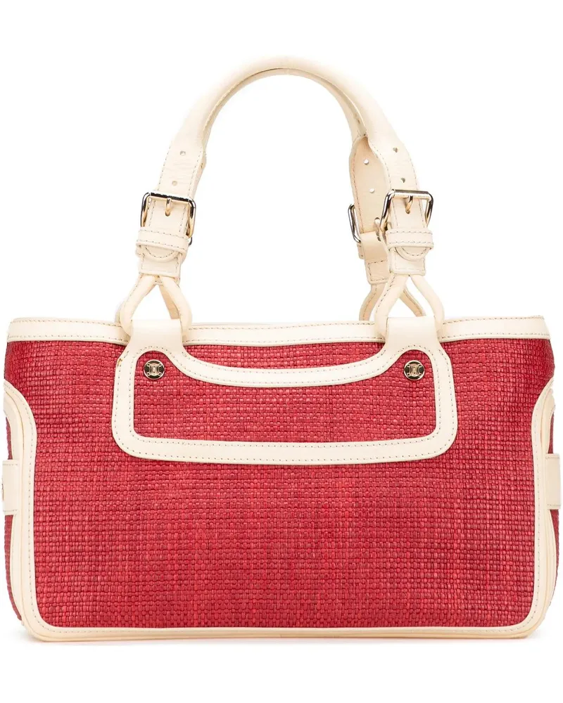 Celine Crossbody Bags Raffia Boogie Handbag rot Rot