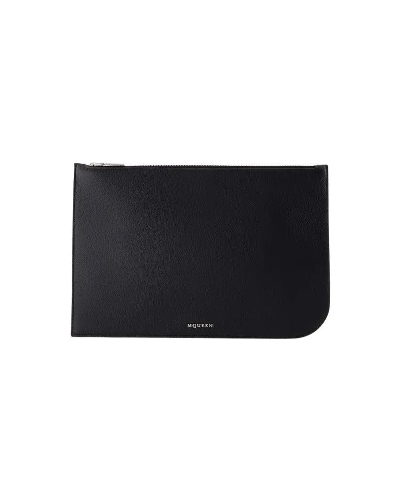 Alexander McQueen Crossbody Bags L Sling Crossbody - Leather - Black schwarz Schwarz