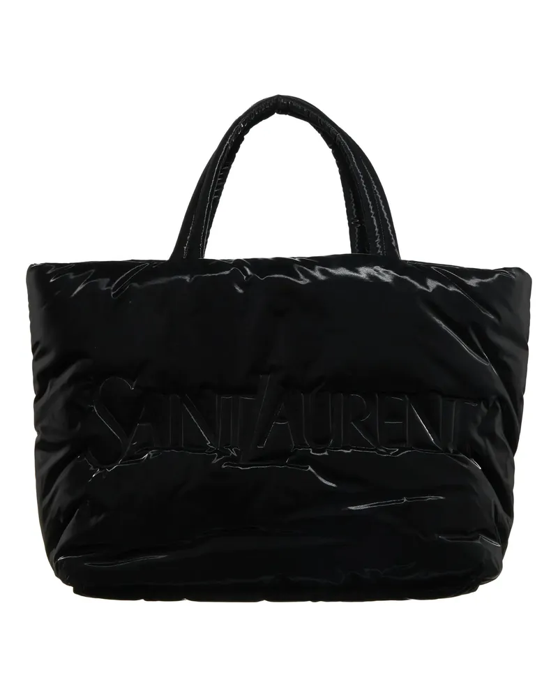 Saint Laurent Shopper Shopper With Embossed Logo schwarz Schwarz