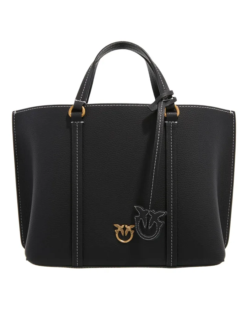 Pinko Shopper & Totes Black Pebbled Leather Hand Bag schwarz Schwarz