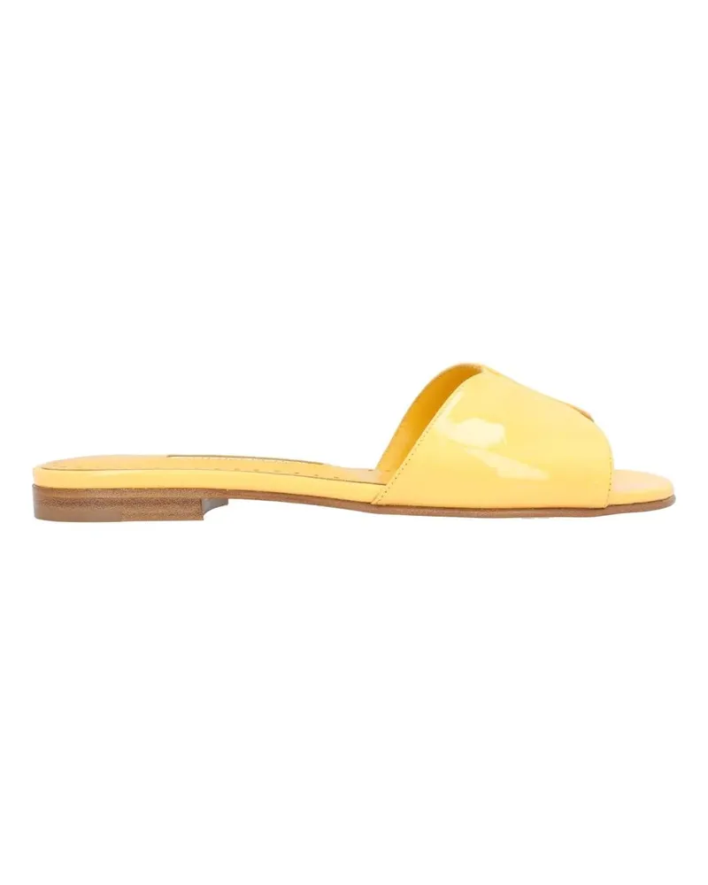 Manolo Blahnik Sandalen Houramu Flat Yellow gelb Gelb