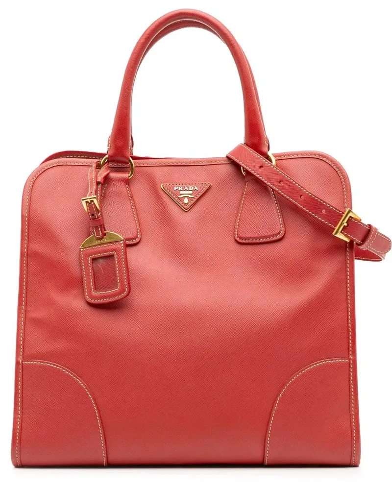 Prada Hobo Bags Saffiano Lux Shopping Tote rot Rot