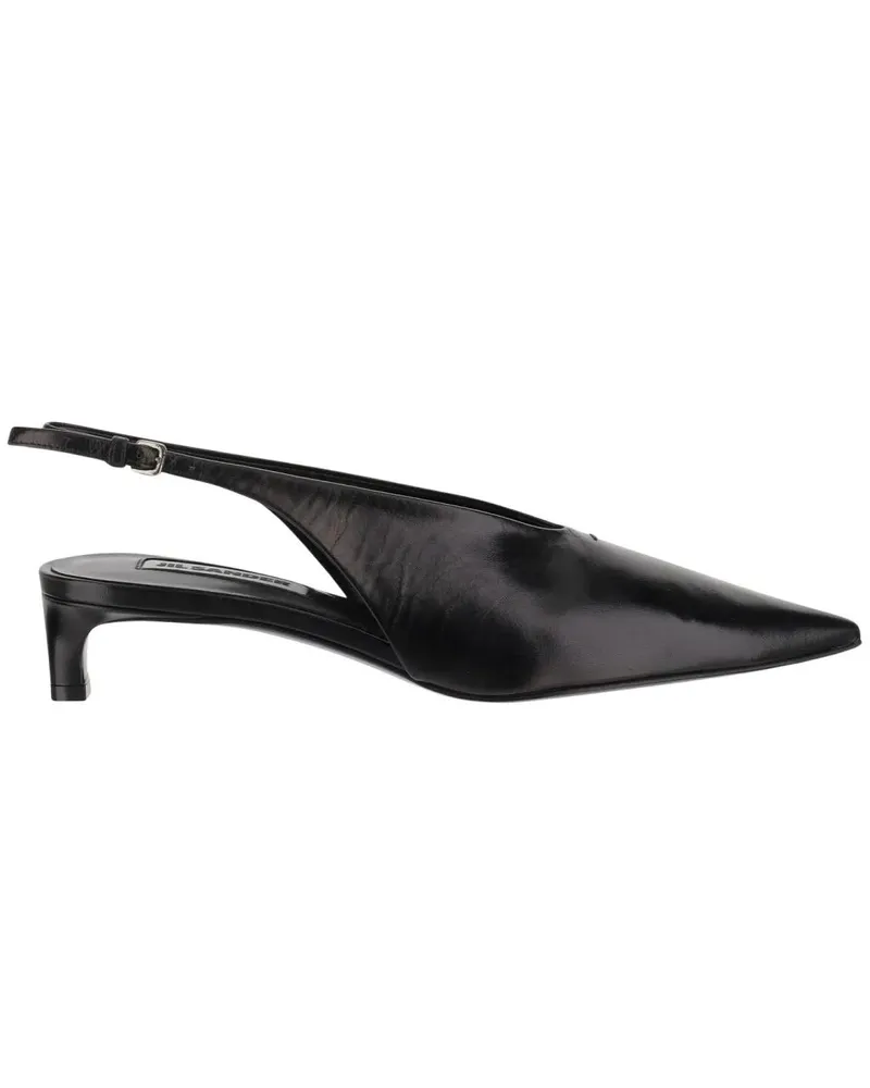 Jil Sander Hohe Schuhe Leather Pumps schwarz Schwarz