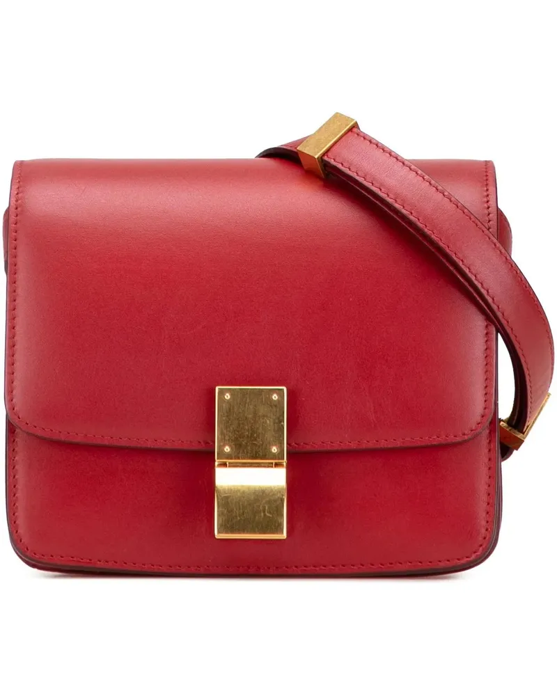 Celine Hobo Bags Small Calfskin Classic Box rot Rot