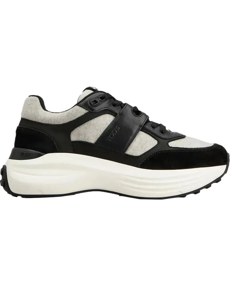 TOD'S Low-Top Sneaker Sneakers Nero Grigio Medio schwarz Schwarz