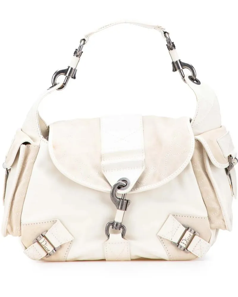 Dior Hobo Bags Calfskin and Suede Rebelle Shoulder Bag braun Braun