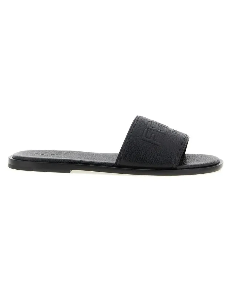Fendi Loafer Roma' Slides schwarz Schwarz