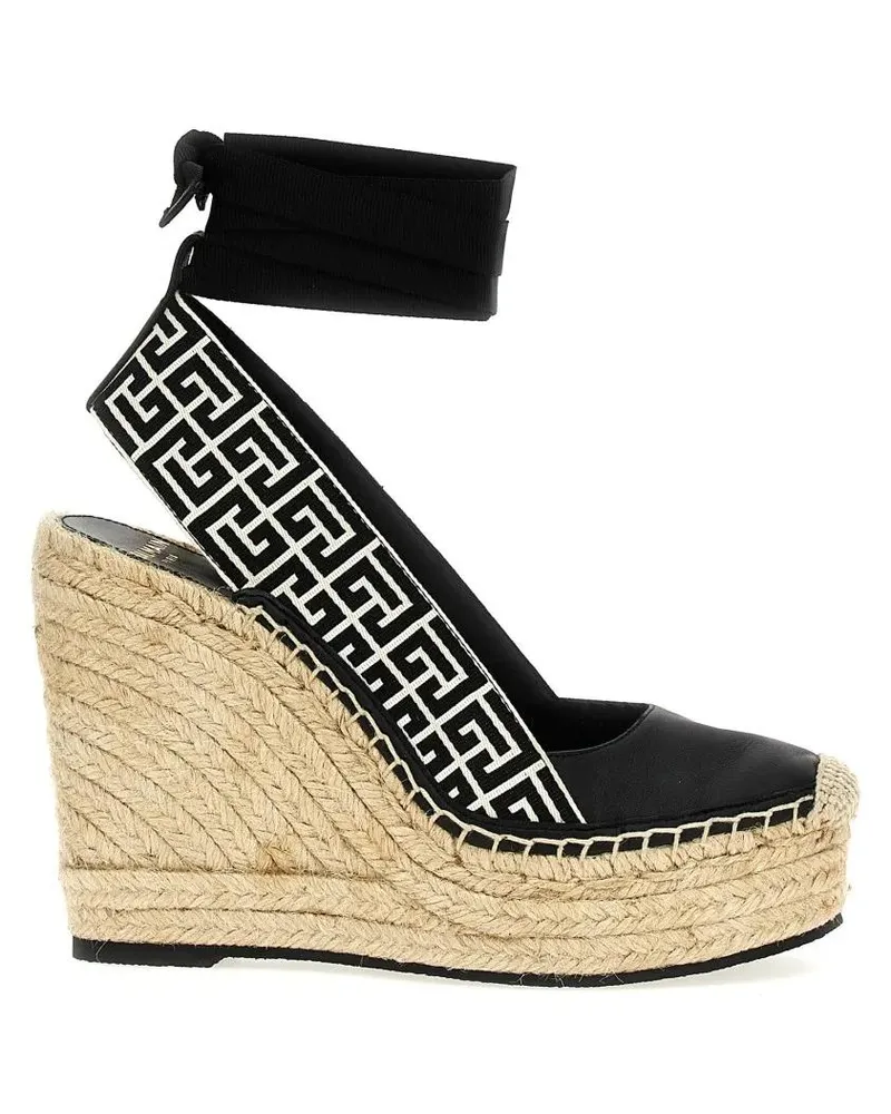Balmain Sandalen Alex' Espadrilles schwarz Schwarz