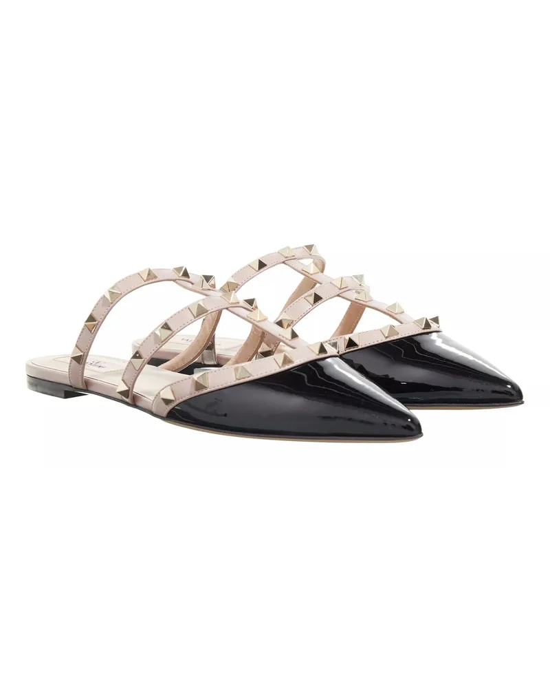 Valentino Garavani Slipper & Pantoletten Rockstud Flat Mules rosa Gold