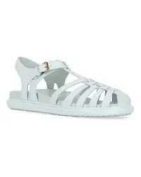 Marni Sandalen & Sandaletten Light Blue Leather Gladiator Sandals Blau