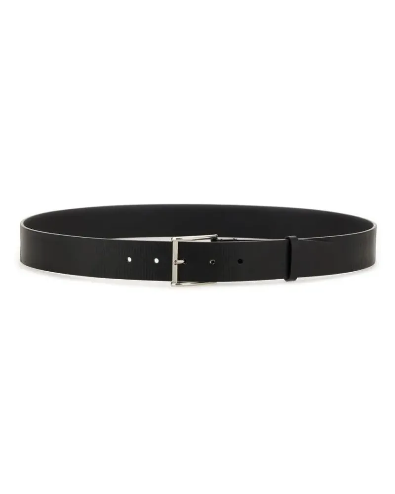 Burberry Gürtel Calf Grain Leather Belt schwarz Schwarz