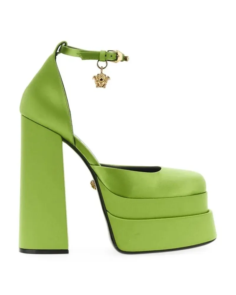 Versace Hohe Schuhe Platform Pumps "Medusa Aevitas" grün Grün